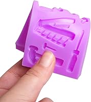 Vista 8 de Herramientas de mano moldes para fondant de chocolate, moldes de silicona, mini alicates, herramientas de construcción, moldes de decoración