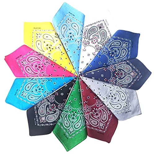 triumphal 100% Cotton bandanas/scarves for Men & Women New Paisley printed 12pcs