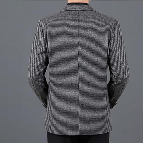 Men's Thick Wool Blazers Business Wrinkle-Resistant Winter Fashion Suit Jacket Banquet Formal 2-Button Sport Coat3