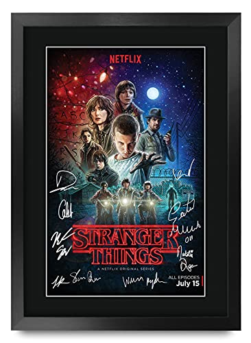 HWC Trading Strange Hawkins Thing Gifts Printed Signed Autograph Picture for TV Memorabilia Fans - A3 Framed