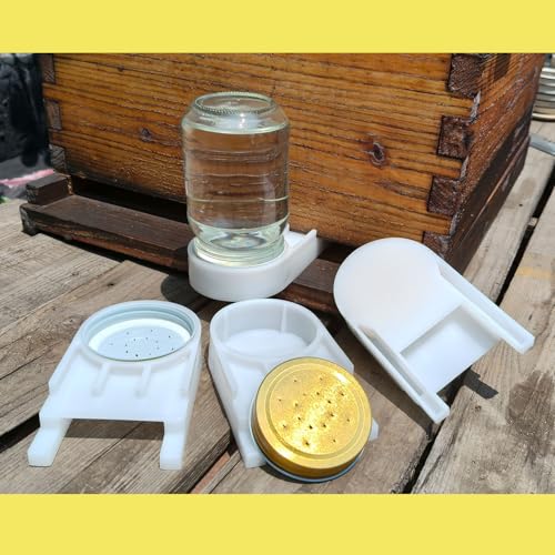 AukBeeFun 6 Pack Bee Feeders for Hives Mason Jar Sugar Water Feeder for Bees - Image 4