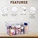 Clear Plastic Storage Bins, Pantry Organizers and Storage, Kitchen Organization and Storage Containers Bins for Organizing, Fridge, Freezer, Bathroom, Pantries, Medicine Cabinet Organizer Bin