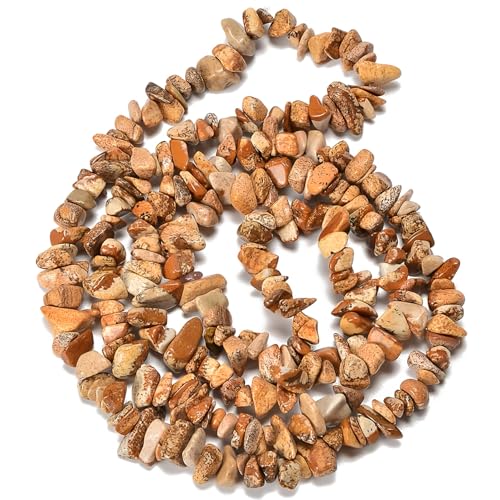 Image of 5-8mm Picture Jasper Chips Natural Chip Stone Beads for Jewelry Making