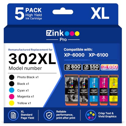 Image of Remanufactured Ink Replacement for Epson 302XL Ink Cartridges Multipack
