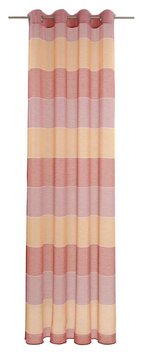Rideau à 8 oeillets rouge 245x144 cm Optima pour fenêtre