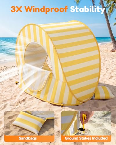 Sino Salected Baby Beach Tent, UPF 50+ Sun Shelter, Pop Up Beach Canopy - image 3