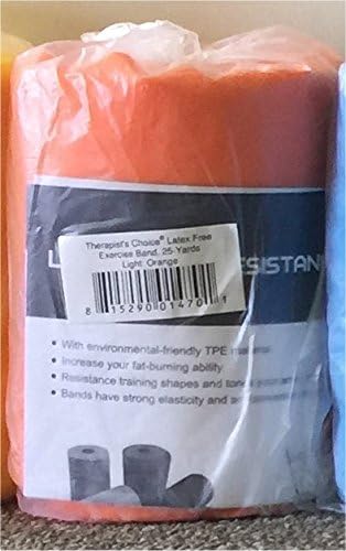 Therapist's Choice Bandas de resistencia profesionales sin látex para entrenamientos de ejercicio superior e inferior del cuerpo, terapia física,