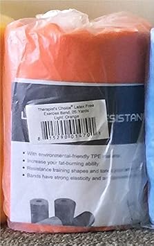 Therapist s Choice  Professional Non-Latex Resistance Bands for Upper and Lower Body Exercise Workouts, Physical Therapy, Lower Pilates, and Rehab, 25 Yard 75 Feet Roll Bulk Roll