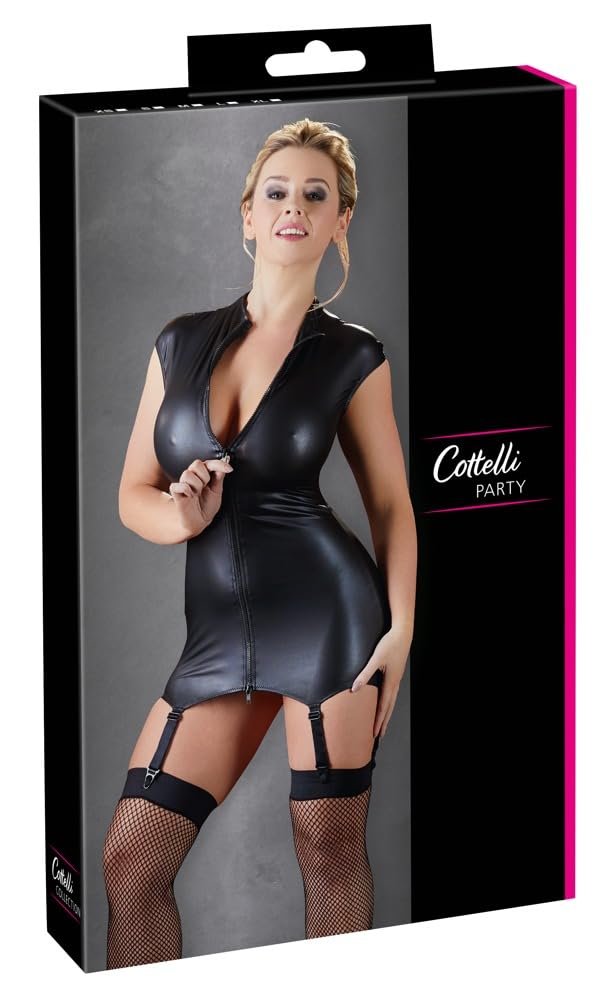 Cottelli Collection Dress with Suspender Straps, Large