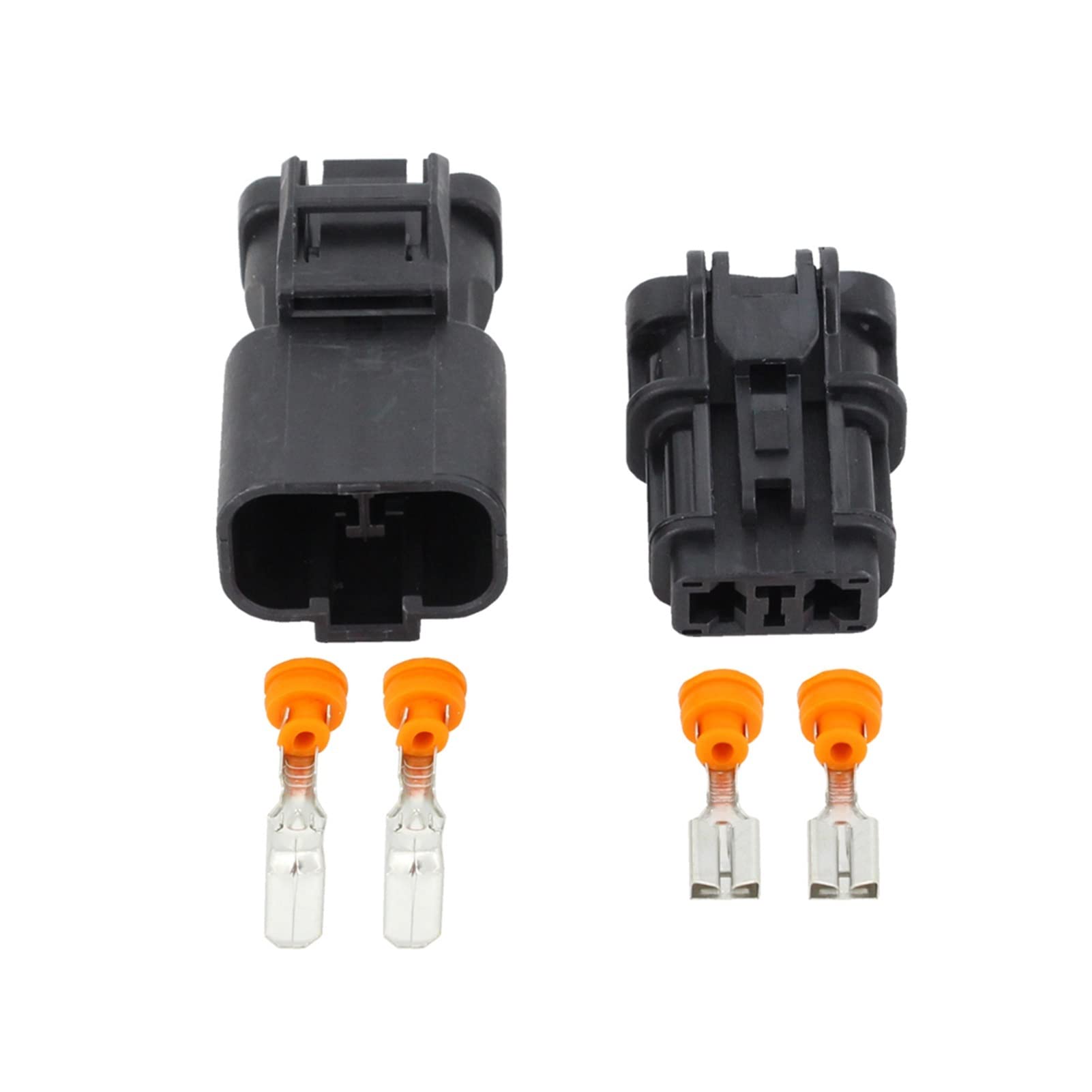2Pin 6,3 mm Autoanschluss Auto wasserdichter elektrischer Stecker, Auto -Refit -Stecker Compatible With Autoboot DJ70253-6.3-11/21 2p (Size : 50 Sets)