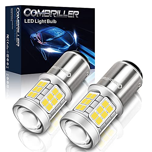 Combriller 1157 Led Bulb White 2057 Led Bulb 2357 7528 Bay15D Bulb With Projector Replacement Super Bright Led 1157 Bulb For Led Reverse Lights Tail Light Turn Signal Bulb Parking Light Bulb Pack Of 2
