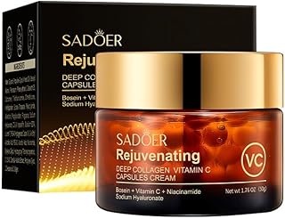 Crema facial con cápsula de vitamina C con co...