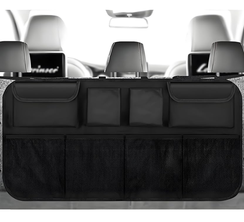 Organisateur De Coffre Pliable Pour Honda HR-V EV 2025 – Tissu Oxford 30L, Compartiments – Rangez Courses, Équipement Sportif (Beige, 29x29x34 Cm) - 3