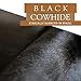 Sunshine Cowhides 100% Genuine Black Cowhide Rug - Luxurious Cow Rug for Bedroom, Kitchen, Living Room, and Home Decor - A Masterpiece of Style and Functionality for Interior Spaces - Large (6x6-7ft)
