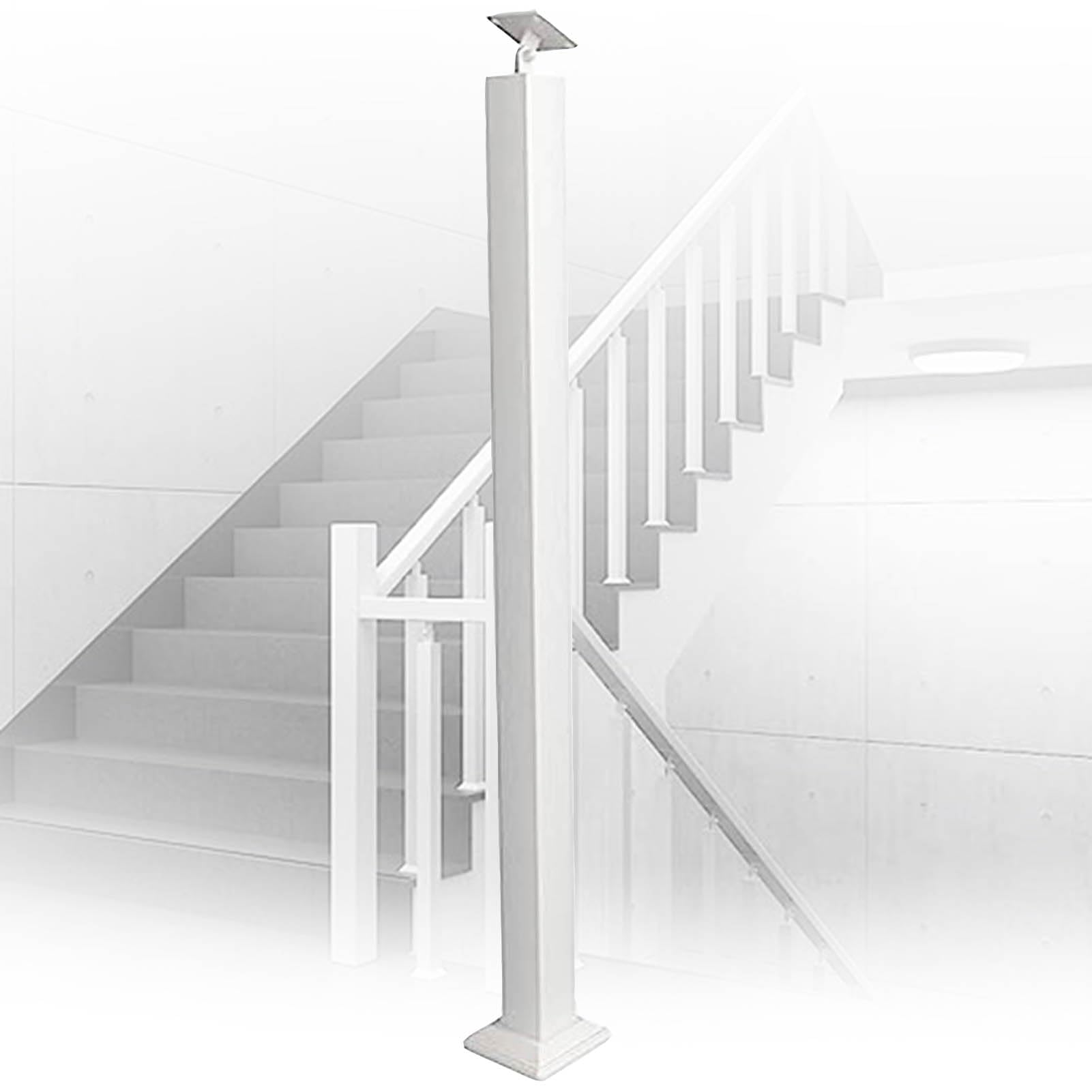 Colonne de rampe d escalier réglable en métal blanc pour marches sûres
