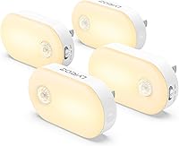 Vista 14 de Lyridz Luz nocturna enchufable con sensor de movimiento, 120LM superior brillante inteligente mini luz nocturna LED, blanco cálido con brillo