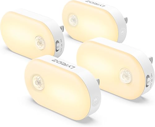 Miniatura 14 de Lyridz Luz nocturna enchufable con sensor de movimiento, 120LM superior brillante inteligente mini luz nocturna LED, blanco cálido con brillo