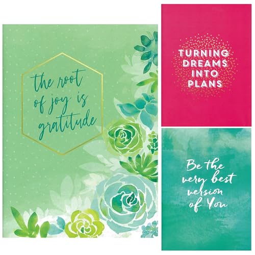 Hampton Art Guided Journal Collection - Wellness, Goals, Gratitude (Set of 3) - Self-Care & Mental Health Journal for Women, Anxiety & Self-Love Notebook, 6