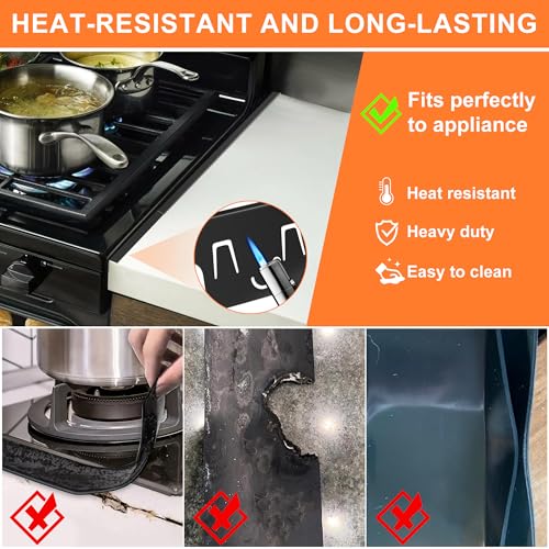 Stove Gap Covers Stainless Steel 2 Pack, Adjustable 13.8"-27.5" Black — view 6