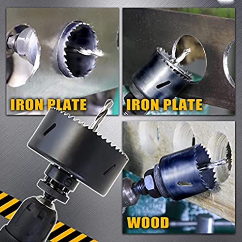 5 Inch Hss Bi Metal Hole Saw Cutter 1-1/2" Depth With Big Arbor For Wood Metal #TOP3