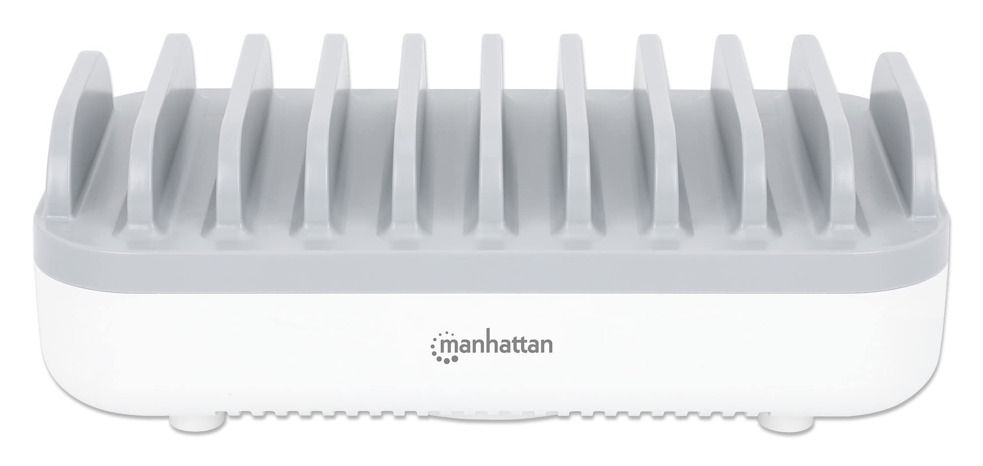 Manhattan Stazione di ricarica USB Power Delivery a 10 porte, 120 W, bianco/grigio
