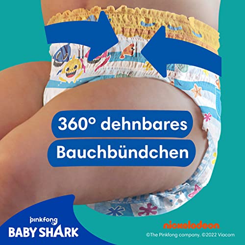 Pampers Splashers Baby Shark Limited Edition 4-5, 11, 9kg-15kg, Einweg-Schwimmwindeln, für sicheren Schutz im Wasser