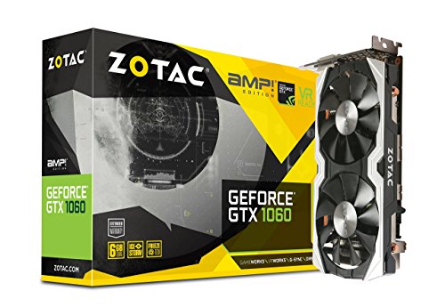 ZOTAC GeForce GTX 1060 AMP Edition, ZT-P10600B-10M, 6GB GDDR5 VR Ready Super Compact