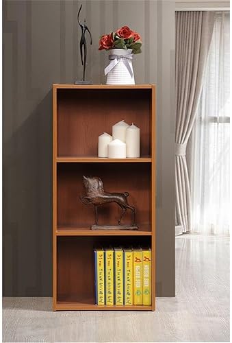 Miniatura 14 de Pemberly Row Estantería de madera con tres estantes en acabado caoba Mahogany,Beige,Negro -,Cereza,https://www.amazon.com/dp/undefined
