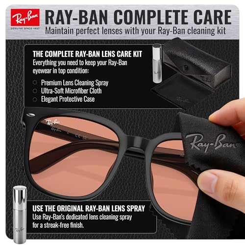 Image of Ray-Ban RB4401D Square Shaped Sunglasses for Men & Women with Official RAYBAN Eyewear Kit