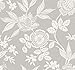 York Wallcoverings Silhouettes Gray Wood Cut Jacobean Wallpaper