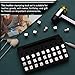 Wonvoc 44 Pcs Leather Stamping Tools, 36 Pcs Leather Letter Stamps, Leather Stamping Kit, with Wool Dauber Stamping Tools, Leather Hammer, for DIY Leathercrafts