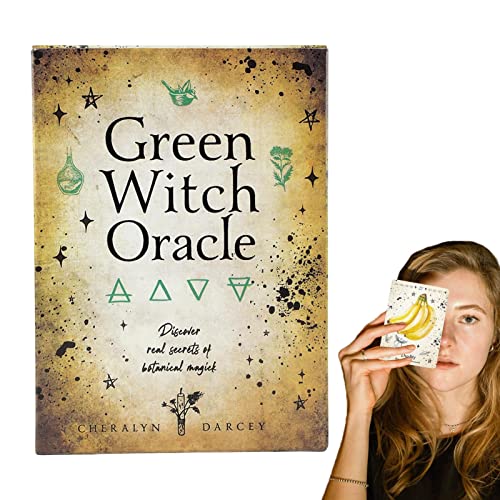 Cartas del tarot de la bruja verde de 10 Uds - 44 Carta clásica de cartas del tarot con guía | Edición en inglés 44 cartas del tarot con significado, palabra clave de tarot, aprendizaje de tarot,
