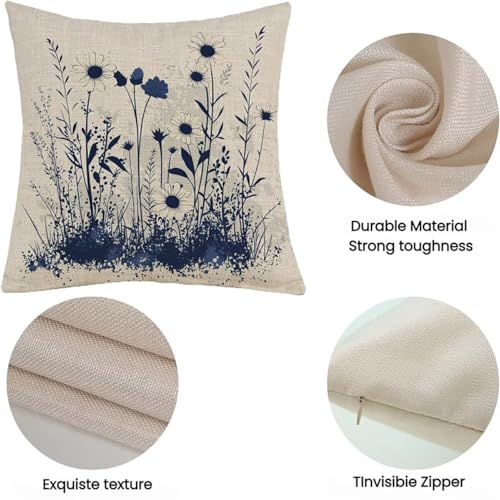 Housses de coussin pour coussin canapé extérieur lin déperlant - 5