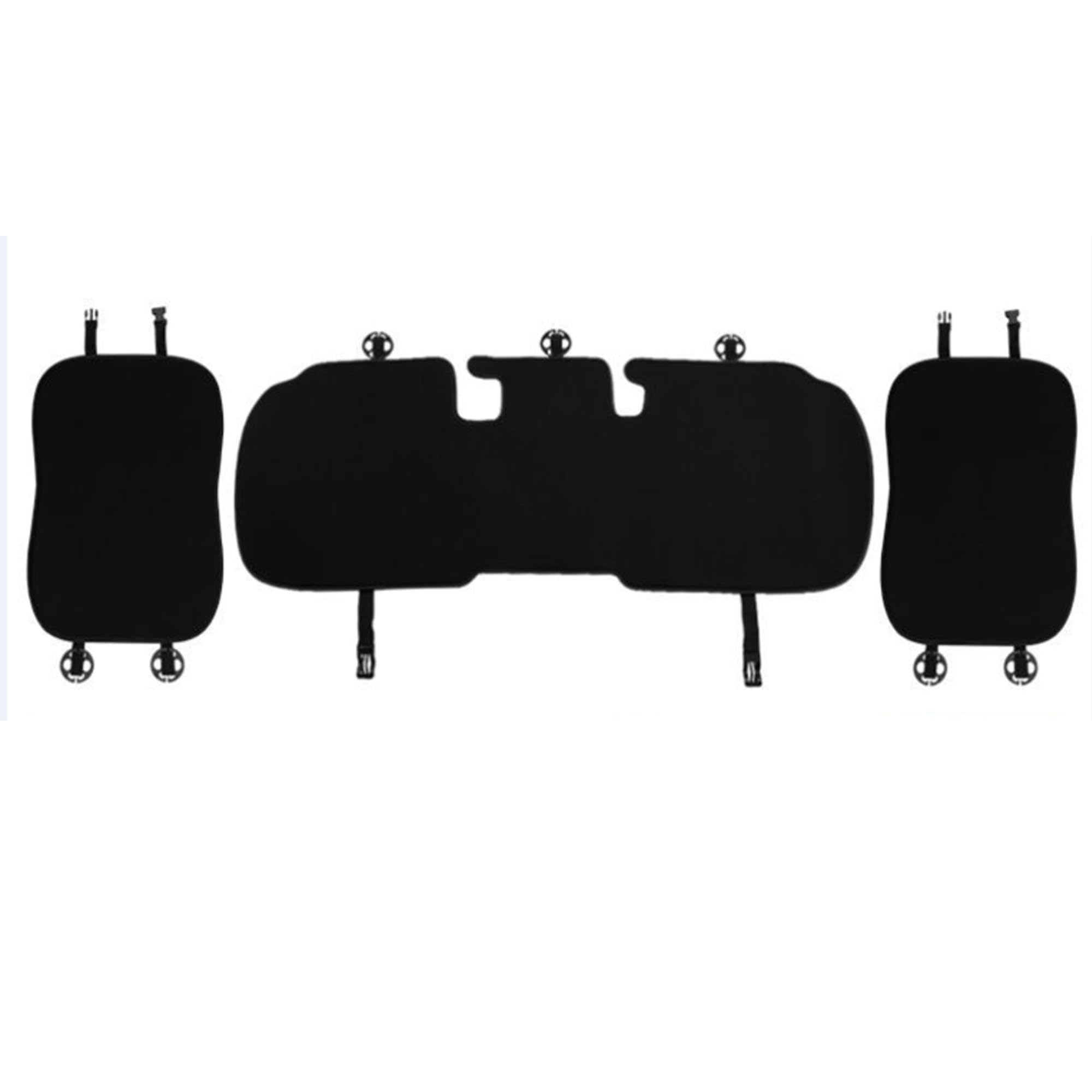 Funda de Asiento Trasero de Coche para Tesla Model 3 2017-2025 2026 Highland para Las Cuatro Estaciones, Protector Universal, Accesorios de Decoración Interior (3 Piezas/Seda de Hielo Negra)