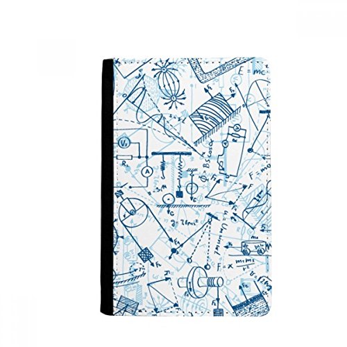 DIYthinker Blue Physical Electromagnetic Mechanics Chart Passport Holder Notecase Burse Wallet Cover Card Purse