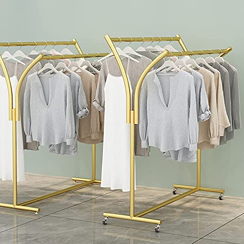 Penderie à vêtements robuste dorée de 150cm au style industriel chic