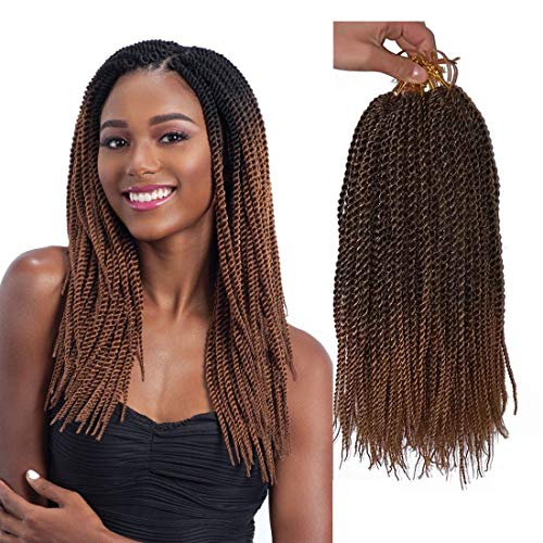 14 Inch 8Packs Senegalese Twist Hair Crochet Braids 30Stands/Pack Synthetic Braiding Hair Extensions for Black Women(14