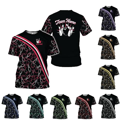 Podagree Personalized Name Bowling Shirts for Men and Women 3D, Bowling Shirts for Team Bowling, Bowling Shirts Gift (BL32)