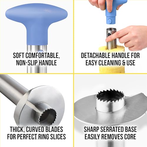 Image of Zulay Kitchen Stainless Steel Pineapple Corer, Slicer & Eye Peeler