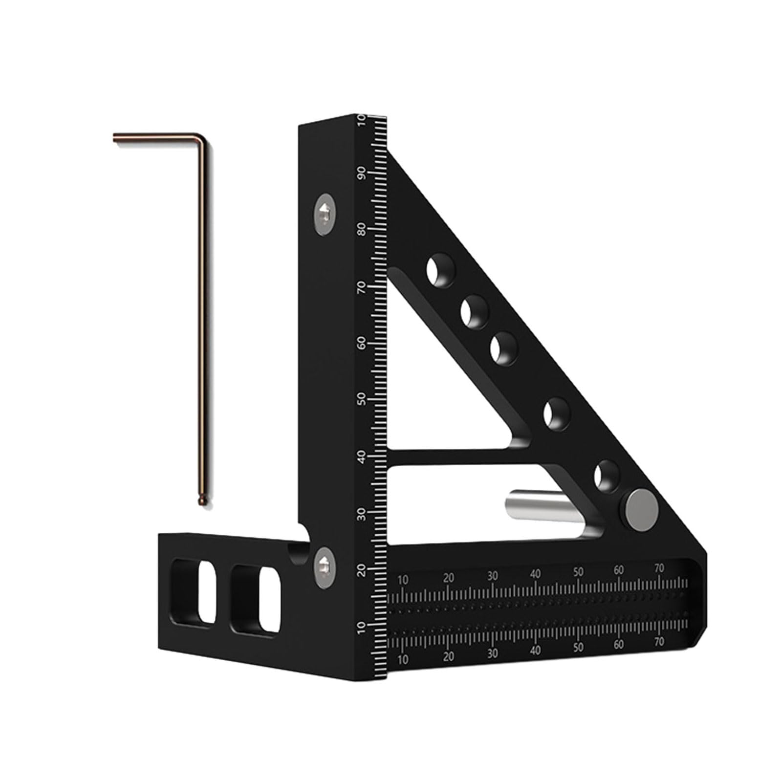 Mekalero Metric Aluminum Alloy Hole Ruler Multi Functional Hole Punching Tool Perfect For Carpentry & Home Improvement And Project Tool