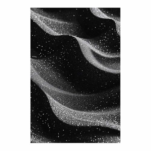 Tableaux pour salon moderne de mode vintage affiche noir murale vagues etoiles 70x100