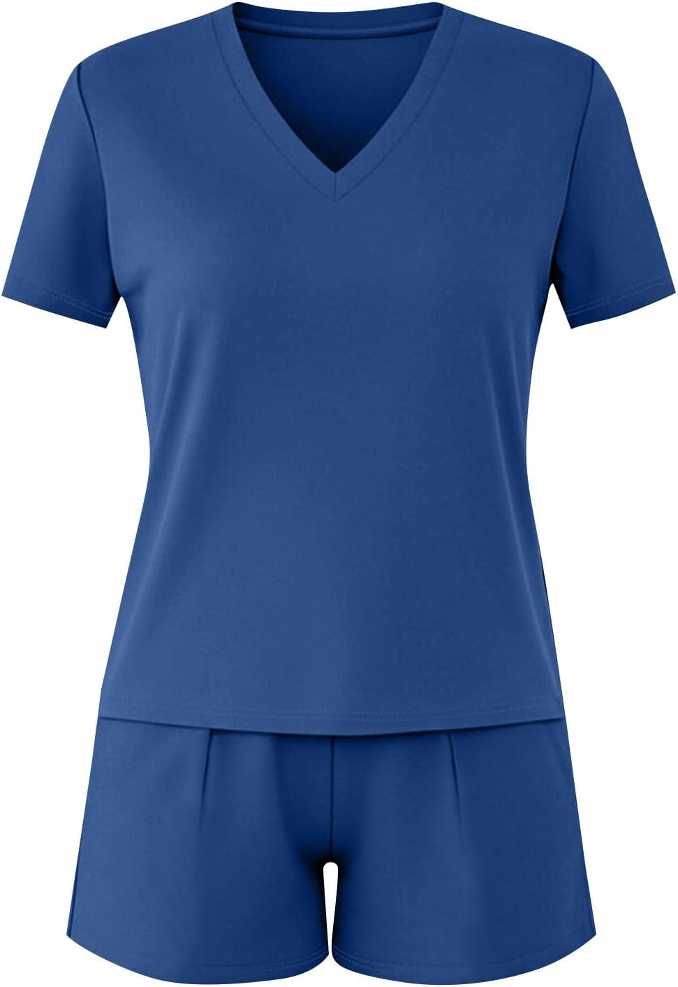 Xiaojmake Pajamas Set for Women Super Soft V Neck Short Sleeve Pajamas Cooling Summer Sleepwear Plus Size Pjs Shorts Sets