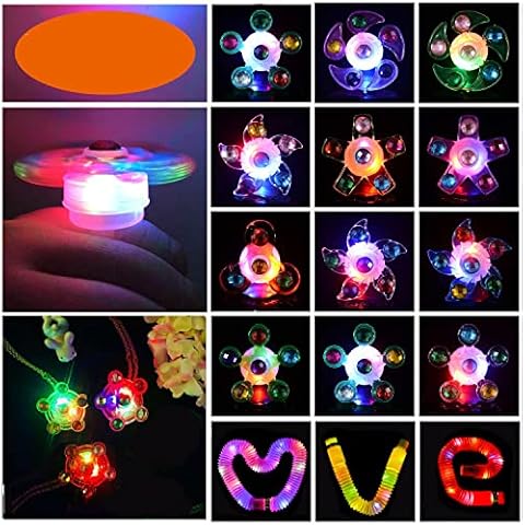 Party Bag Fillers for Kids, 24PCs LED Light Up Toys Party Favors Glow in The Dark Party Supplies, Light Up Pull Stretch Toys Pack Glow LED In The Dark Party Supplies Glow Sticks for Birthday Party Cover