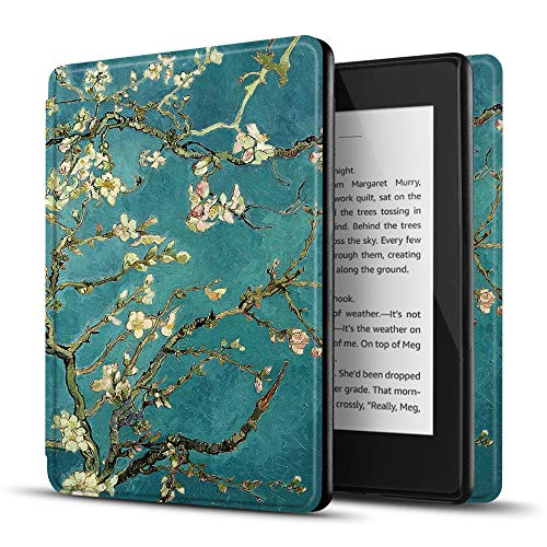 TNP Case voor Kindle Paperwhite 10e Gen / 10 generatie 2018 release - Slim Light Smart Cover Sleeve met Auto Sleep Wake Compatibel met Amazon Kindle Paperwhite 2019 2020 versie (amandelbloesem)