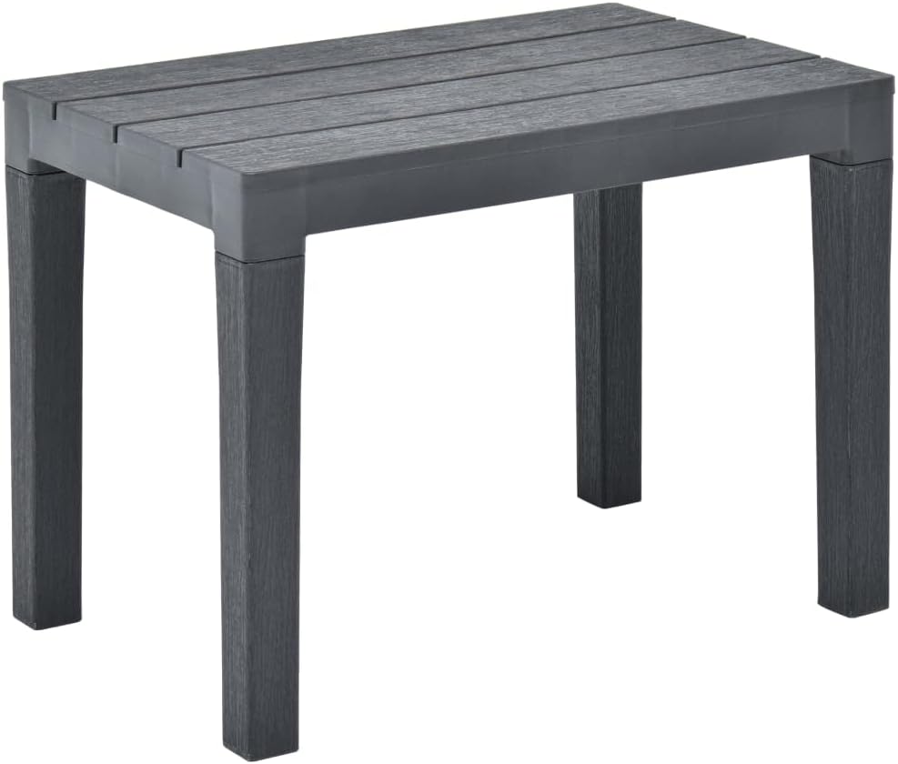 Outdoor Storage Cabinet Outdoor benchPatio Benches 2 pcs Anthracite PlasticSuitable for Gardens, courtyards, Parks