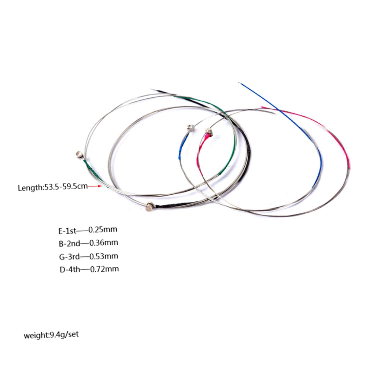 BESTonZON Musical Instrument Parts 4pcs Violin Strings A/e/d/g Enhanced Tone Easy Installation