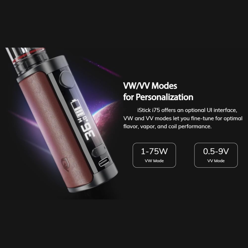 elfbar nachfüll pod läuft aus For Eleaf iStick i75 Kit 75 W Mod Batteria 3000 mAh (Nero) Dotato di 5 ml