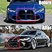 PFRREOR CSL Style Front Bumper Grill Kidney Grille Compatible With BMW G80 M3 G82 M4 2021-2025 Replacement Grille Glossy Black