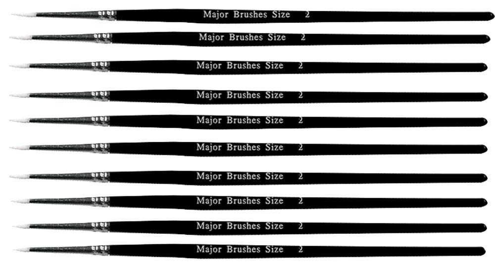 Round Sable Brush Size 2 Pack 10, Brushes Paint Tools, Qty X 10 | 53402-10