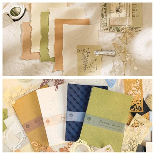 Papier pour scrapbooking anti-gaspillage couleurs mélangées vintage